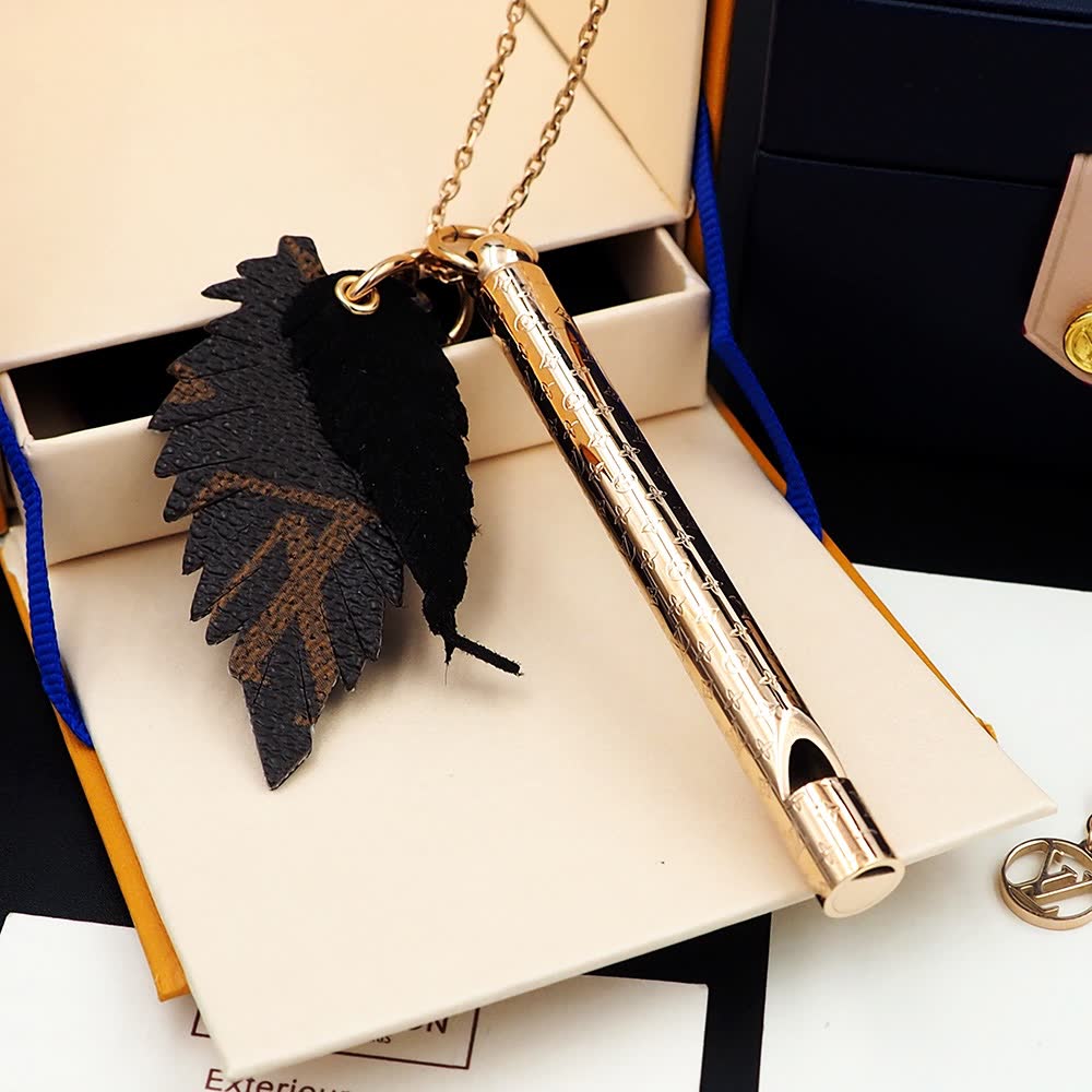 Louis Vuitton Whistle Leaf Pendant Necklace